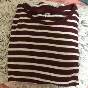 Maroon stripe sweater